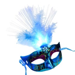Sexy Venetian eye mask - with feathers / luminous LED - masquerade / HalloweenMasks