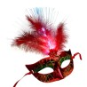 Sexy Venetian eye mask - with feathers / luminous LED - masquerade / HalloweenMasks