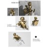 Baño & AseoGanchos de bronce con ángeles - repisa - toallero - accesorios de baño de pared