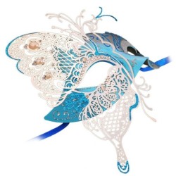 MáscaraAntifaz veneciano de metal - mariposa hueca - cristales - corte láser - mascaradas / carnavales