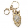 Crystal owl - gold - keyringKeyrings