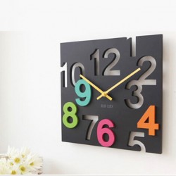 Square wall clock - modern novelty design - hollow outClocks