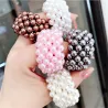 CabelloScrunchie con cuentas de perlas - banda elástica para el cabello