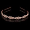 CabelloLujosa tiara de cristal - diadema - patrón de hojas de flores
