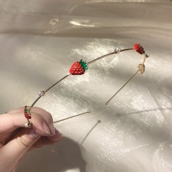 Pinzas de cabelloDiadema de aro de metal - con frutas / perlas