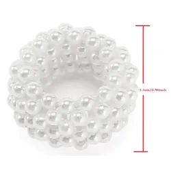 CabelloScrunchie con cuentas de perlas - banda elástica para el cabello