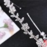 CabelloLujosa tiara - diadema de cristal - flores / hojas