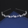 CabelloLujosa tiara - diadema de cristal - flores / hojas
