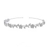 CabelloLujosa tiara - diadema de cristal - flores / hojas