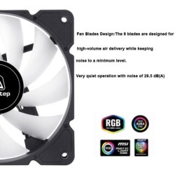 Segotep - cooling fan - adjustable - RGB - 120mm - 5V - 3Pin - for gamerCooling