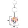 Acrylic Halloween skull with flowers - keychainKeyrings