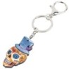 Halloween skull with hat - acrylic keychainKeyrings