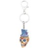 Halloween skull with hat - acrylic keychainKeyrings