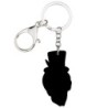 Halloween skull with hat - acrylic keychainKeyrings