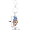 Halloween skull with hat - acrylic keychainKeyrings