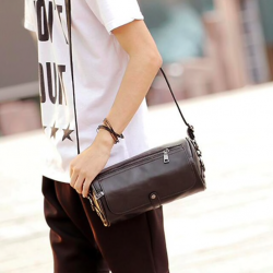 BolsosBolso bandolera Trendy de piel - forma cilíndrica