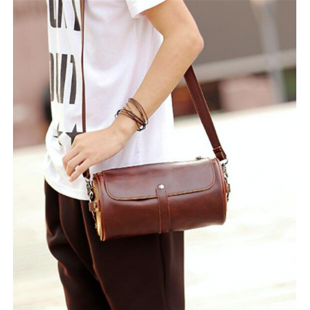 BolsosBolso bandolera Trendy de piel - forma cilíndrica