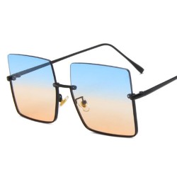 Gafas de solGafas de sol cuadradas de gran tamaño de moda - retro grandes semi-sin montura