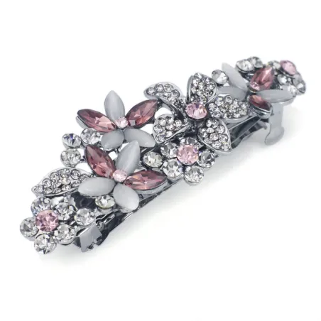 Pinzas de cabelloPinza para el pelo elegante - horquilla - con flores de cristal
