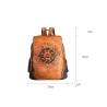 MochilasMochila retro mujer - estampado floral - piel genuina - gran capacidad