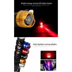 LucesLámpara de bicicleta LED - luz de advertencia de seguridad - resistente al agua