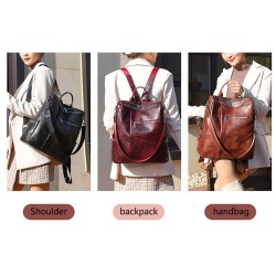 MochilasBandolera vintage multifunción - mochila de piel - impermeable