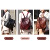 MochilasBandolera vintage multifunción - mochila de piel - impermeable
