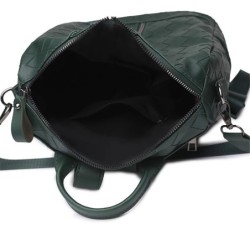 MochilasElegante mochila de cuero - bandolera multifunción