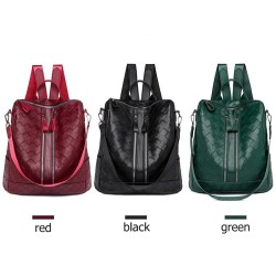 MochilasElegante mochila de cuero - bandolera multifunción