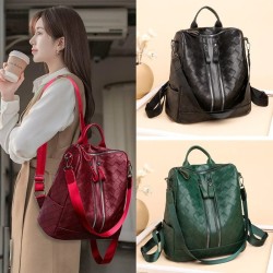 MochilasElegante mochila de cuero - bandolera multifunción