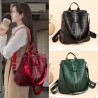MochilasElegante mochila de cuero - bandolera multifunción