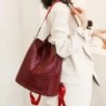 MochilasMochila vintage de moda - bolso de hombro multifunción de cuero - patrón de piel de serpiente