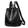 MochilasMochila vintage de moda - bolso de hombro multifunción de cuero - patrón de piel de serpiente
