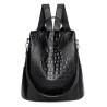 MochilasMochila vintage de moda - bolso de hombro multifunción de cuero - patrón de piel de serpiente