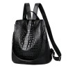 MochilasMochila vintage de moda - bolso de hombro multifunción de cuero - patrón de piel de serpiente