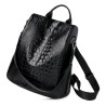 MochilasMochila vintage de moda - bolso de hombro multifunción de cuero - patrón de piel de serpiente
