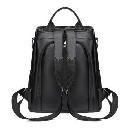 MochilasMochila vintage de moda - bolso de hombro multifunción de cuero - patrón de piel de serpiente
