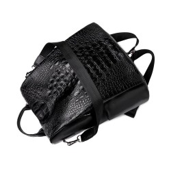 MochilasMochila vintage de moda - bolso de hombro multifunción de cuero - patrón de piel de serpiente