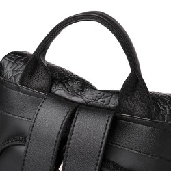 MochilasMochila vintage de moda - bolso de hombro multifunción de cuero - patrón de piel de serpiente