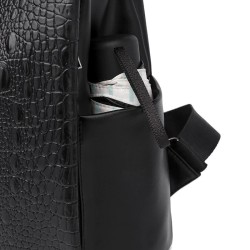MochilasMochila vintage de moda - bolso de hombro multifunción de cuero - patrón de piel de serpiente
