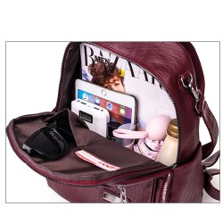 MochilasMochila multifuncional - bolso de hombro de cuero de moda