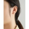 Elegant small hoop earrings - with cubic zirconia - 925 sterling silverEarrings