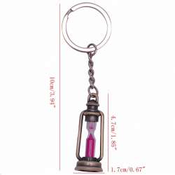 Metal lamp - hourglass - keychainKeyrings