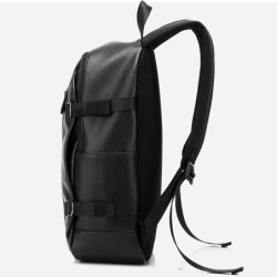 MochilasMochila de cuero de moda - bolsa para computadora portátil de 15,6 pulgadas - orificio para auriculares - resistente ...