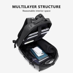MochilasMochila de moda - Maletín para portátil de 15,6 pulgadas - Cierre antirrobo - Puerto de carga USB - Resistente al agua
