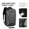 MochilasMochila de moda - Maletín para portátil de 15,6 pulgadas - Cierre antirrobo - Puerto de carga USB - Resistente al agua