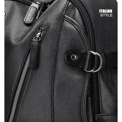 MochilasMochila de cuero de moda - bolsa para computadora portátil de 15,6 pulgadas - orificio para auriculares - resistente ...