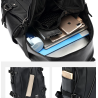 MochilasMochila de cuero de moda - bolsa para computadora portátil de 15,6 pulgadas - orificio para auriculares - resistente ...