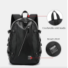 MochilasMochila de cuero de moda - bolsa para computadora portátil de 15,6 pulgadas - orificio para auriculares - resistente ...