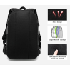 MochilasMochila de cuero de moda - bolsa para computadora portátil de 15,6 pulgadas - orificio para auriculares - resistente ...
